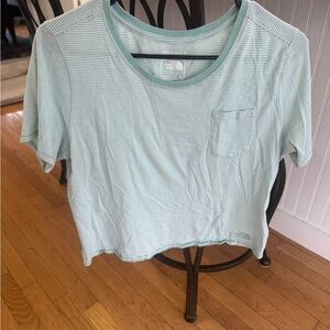 The North Face Light Green Striped Tee